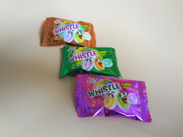 Assorted Fruity Square Candy With Whistle Popular Chewing Gum Bubble Gum